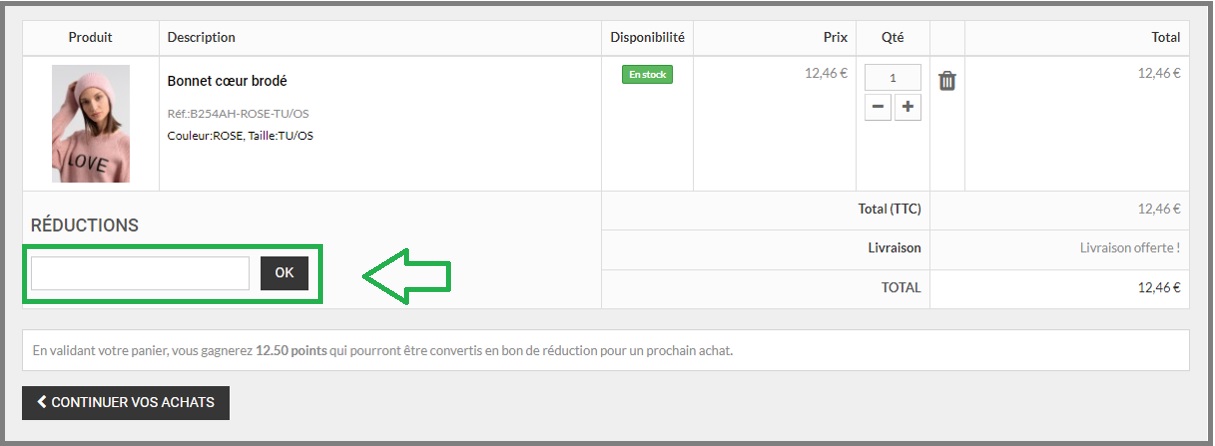 Où mettre mon code promo Molly Bracken valide ?